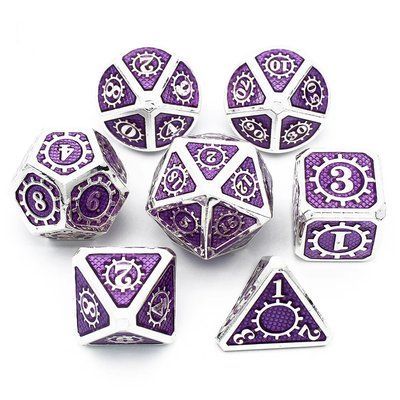 Металлические дайсы, кубы, для настольных ролевых игр D&D, Pathfinder (5 расцветок!) DICE102 фото