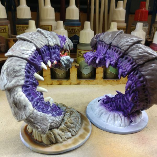 Purple Worm Лиловый Червь - Миниатюра для настольных ролевых игр D&D , Pathfinder Миниатюра09 фото