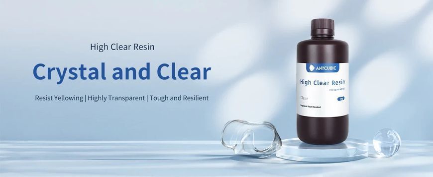 Суперпрозора фотополімерна смола Anycubic High Clear Resin RES10 фото